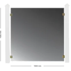 Säkerhet & Vindskydd Balkong*Hortus 100 cm till Glasstaket Rökfärgat
