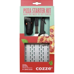 Nyheter*Cozze 3 Delar Med Pizzaspade, Termometer & Pizzaskärare
