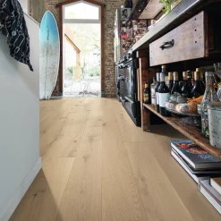 Parkettgolv|Trägolv*Meister Authentic Cream Oak 9010 1-Stav Ultramatt Lack PD 400