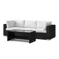 Konstrottingmöbler|Utemöbler & Trädgårdsmöbler*Comfort Garden Bahamas utesoffa 3-sits med bord och hylla