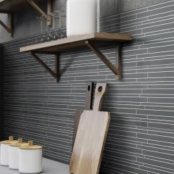 Arredo Bamboo Svart Mosaic 2x30 cm