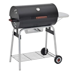 Kolgrill*Landmann Black Taurus 660 Grilltunna med Justerbart Galler & Avtagbart Sidobord