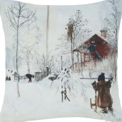 Prydnadskuddar & Kuddfodral*Svanefors Carl Larsson Grå