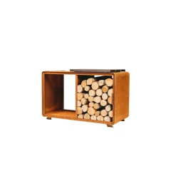 Vedförvaring*GrillSymbol Cortenstål Enzo Rack M
