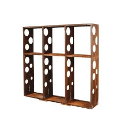Vedförvaring*GrillSymbol Cortenstål Wall 3 Moduler