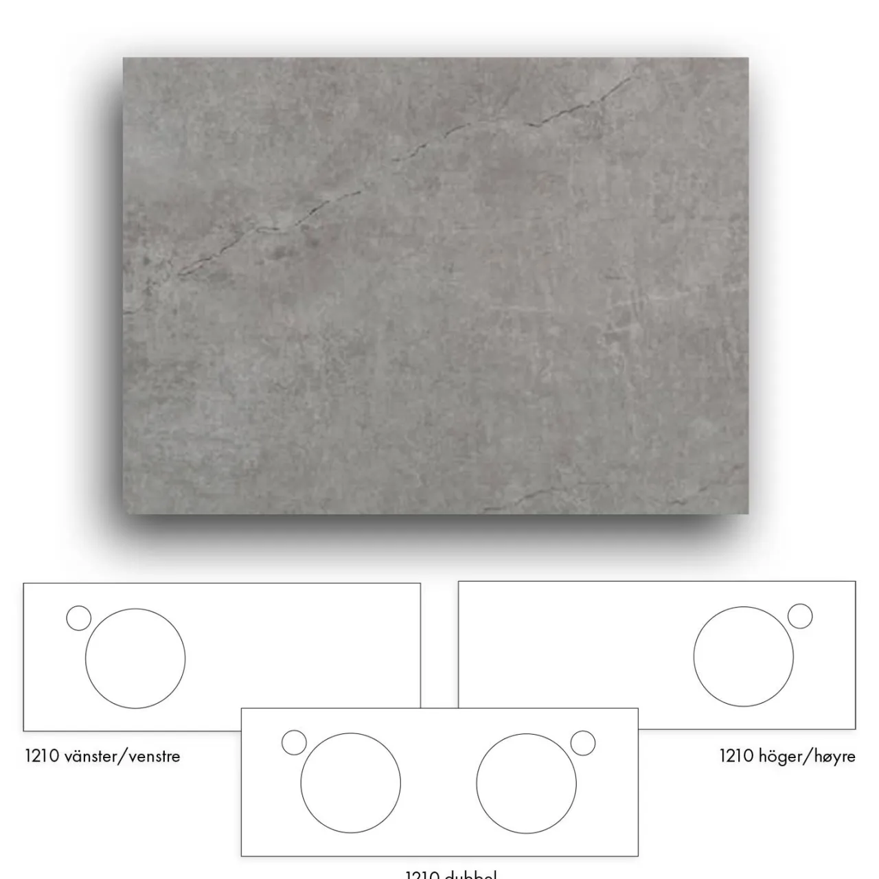 Macro Design Crown+ Dekton 1210 till Tvättställsskåp Crown