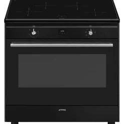 Spis*Smeg CX91IMBL Svart 90cm med Varmluft och Timerfunktion