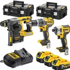 Verktygspaket*DeWalt DCK368P3T 18V 3x5 Ah Tstak