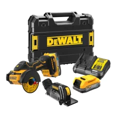 Vinkelslip*DeWalt DCS438E2T 18V XR 2x Powerstack Tstak