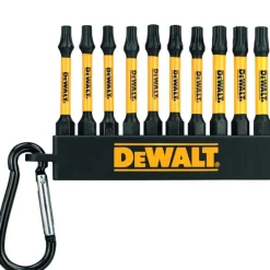Kampanj Elverktyg|Skruvdragare*DeWalt DT7275-QZ 50 mm FLEXTORQ-bits 10-Delars Med Nyckelring