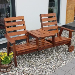 Utesoffa|Utemöbler & Trädgårdsmöbler*Eden Wood Duo Seat