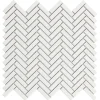 Mosaik|Kakel & Klinker*Lhådös Fishbone White Glossy cm