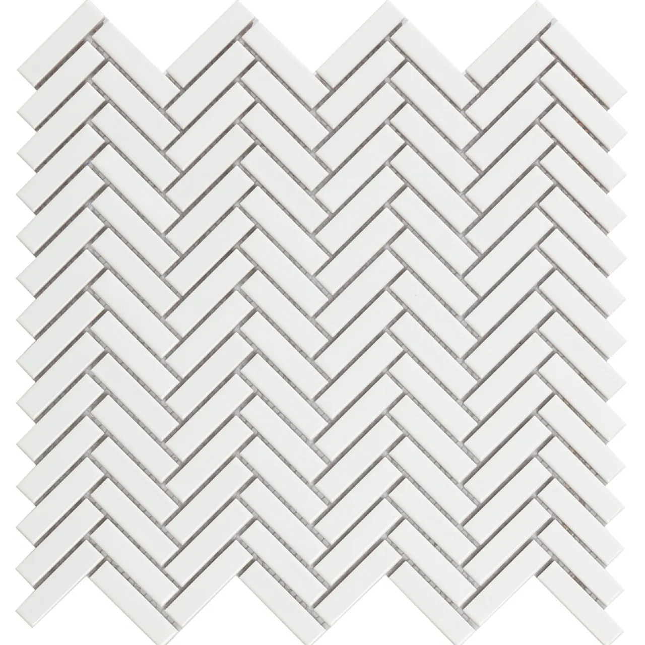 Mosaik|Kakel & Klinker*Lhådös Fishbone White Glossy cm