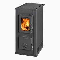Kamin|Vatten & Värme Fritidsboende*Kaminexperten Flensburg III Kökskamin i Gjutjärn & Stål 7kW