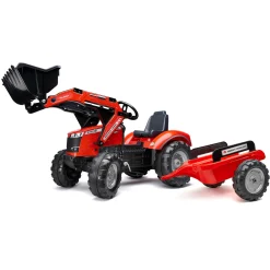 Barn Falk Frontlastare med vagn Massey Ferguson