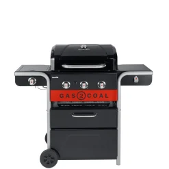 Char-Broil Gas2Coal 2.0 330 Gasol- och Kolgrill med Sidobrännare & Gjutjärnsgaller