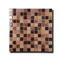Mosaik|Kakel & Klinker*Lhådös Glasmosaik Mix Brun 2,5x2,5 cm