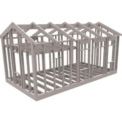 Byggstommar 22 grader Med Loft 7200x3940 mm Färdiga Sektioner