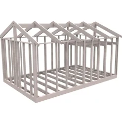Byggstommar 22 grader Med Loft 6000x3940 mm Lösvirke