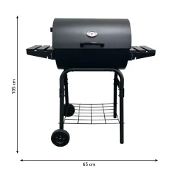 Kampanj Grillar|Kolgrill*Landmann Grilltunna 550 Stål med Sidobord och Termometer