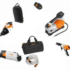Paketerbjudande|Trädgårdsmaskiner*Stihl Handdammsugare Högtryckstvätt Kompressor Powerbank Med Batteri & Laddare