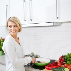 Väggskivor*BerryAlloc Kitchen Wall Vit Snö 15x3,75 cm