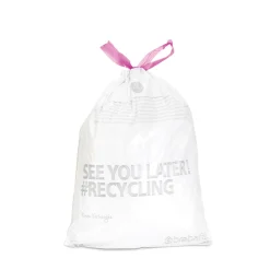 Brabantia 10-12L Vit Plastpåse med Knytband