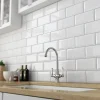 Våtrumsvägg|Kakel*Tenfors Metro Vit Blank 10x20 cm