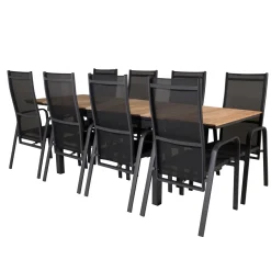Altanmöbler|Kampanj Utemöbler & Trädgårdsmöbler*Venture Home Meya 160/240 med 8 Copacabana Trädgårdsstolar