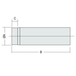 Kamin*Kaminexperten 500 mm Svart 120
