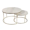 Bord*Stenexpo Monaco Set Runda Vardagsrumsbord i Marmor & Metall