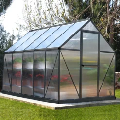 gop Mythos, Svart Aluminiumstomme med UV-Skyddade Polykarbonatskivor, 5,7 m²