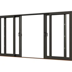 Fönsterparti|Skjutdörrar*NorDan NTech Aluminium 4-Delad BlackLine Svart