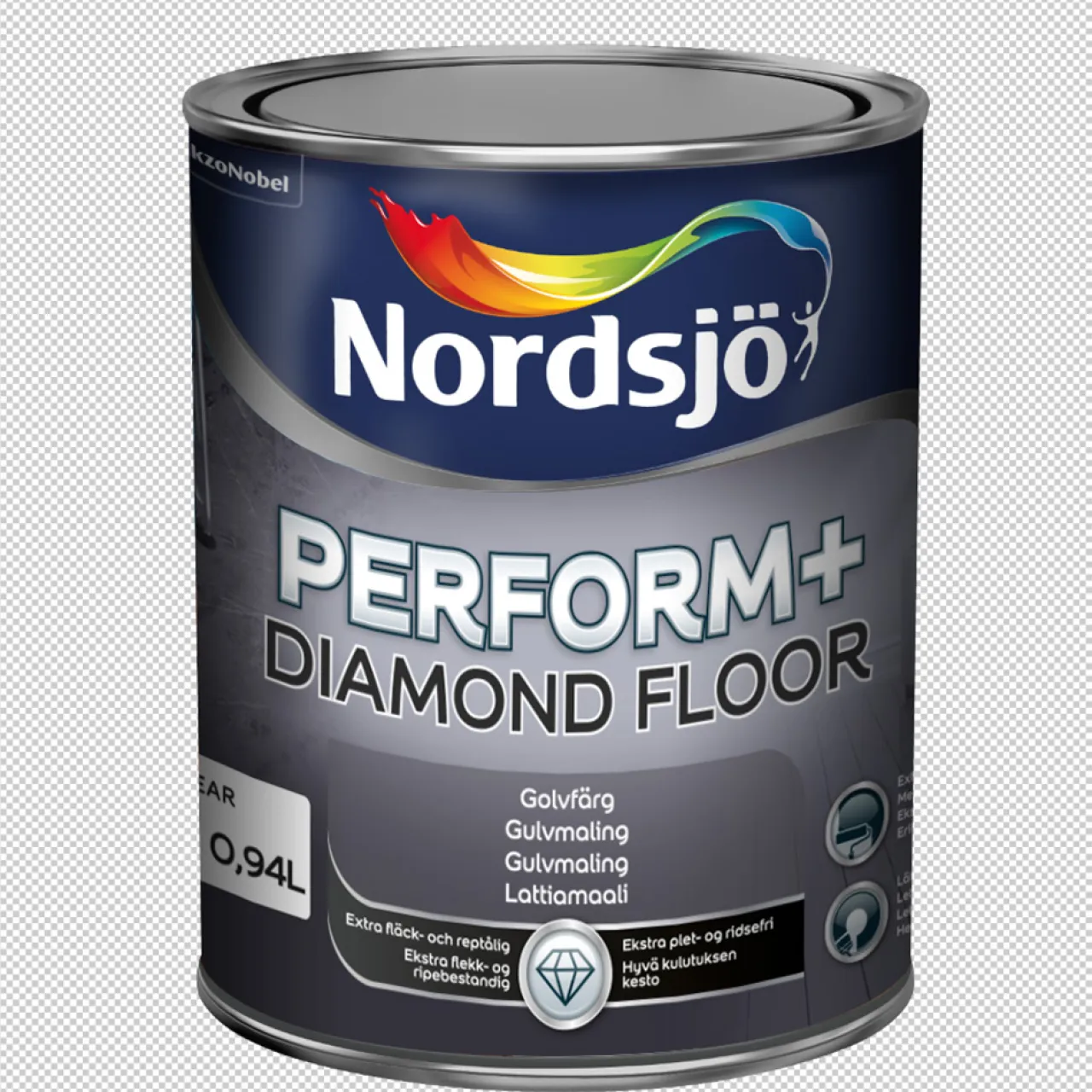 Nordsjö Perform+ Diamond Floor Halvblank Glans 40 1 L
