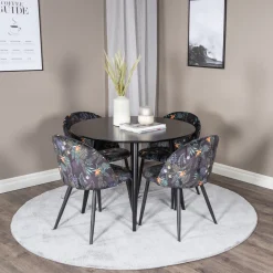 Bord|Matgrupp*Venture Home Plaza med 4st Velvet Stolar