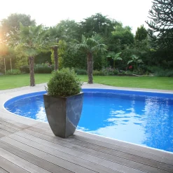 Pooler & Utomhusbad|Pool*Planet Pool Premium Inbyggd Oval 8x4,2 m inkl SF8 Stege och Tillbehör