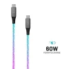 Fixed RGB LED 60W USB-C/C Fibre Cable 1.2m Multicolor