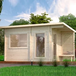 Palmako Sanna 7,4 m² Fristående Byggsats med Pulpettak