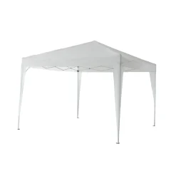 Landskap Skugga Ihopfällbart 3x3 m Vit - Metall/Polyester