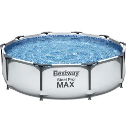 Pooler & Utomhusbad|Pool*Bestway Steel Pro Max Ø3m Stålramspool Ovanmark med Filterpump