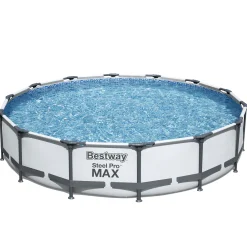 Pooler & Utomhusbad|Pool*Bestway Steel Pro Max Ø4,3m Stålramspool Ovanmark med Filterpump