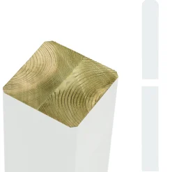 Staket|Insynsskydd & Inhägnad*PLUS stolpe - 9x9x128 cm