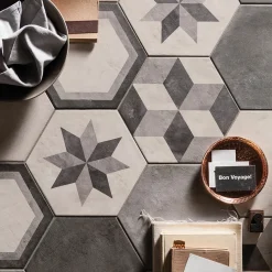 Konradssons Terra Black Hexagon Mix 22x25 cm