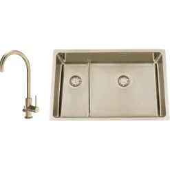 Nordic Tech Titan 73 KHX Nickel med Köksblandare Steel Equip D