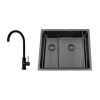 Nordic Tech Titan 53 KHX Nickel med Köksblandare Steel Equip Shadow