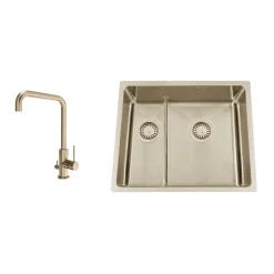 Nordic Tech Titan 53 KHX Nickel med Köksblandare Steel Mood D