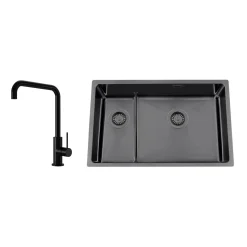 Paketerbjudande*Nordic Tech Titan 73 KHX Nickel med Köksblandare Steel Mood Shadow