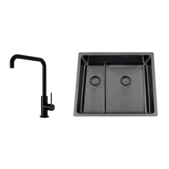 Paketerbjudande*Nordic Tech Titan 53 KHX Nickel med Köksblandare Steel Mood Shadow