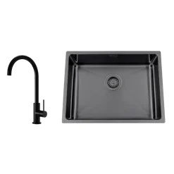 Nordic Tech Titan 530 X med Köksblandare Steel Equip Shadow