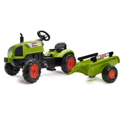 Barnfordon|Lekfordon & Hobbyfordon*Falk Traktor med vagn Claas 808-052